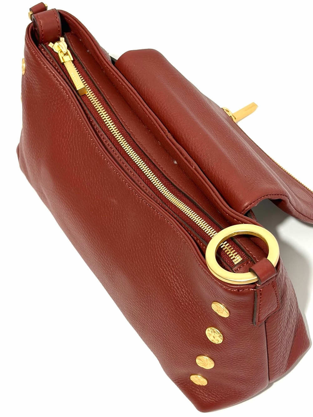 Hammitt VIP Satchel In Pomodoro Red/Brushed Gold/Hammered Rivets. Like 🆕 - Picture 12 of 16